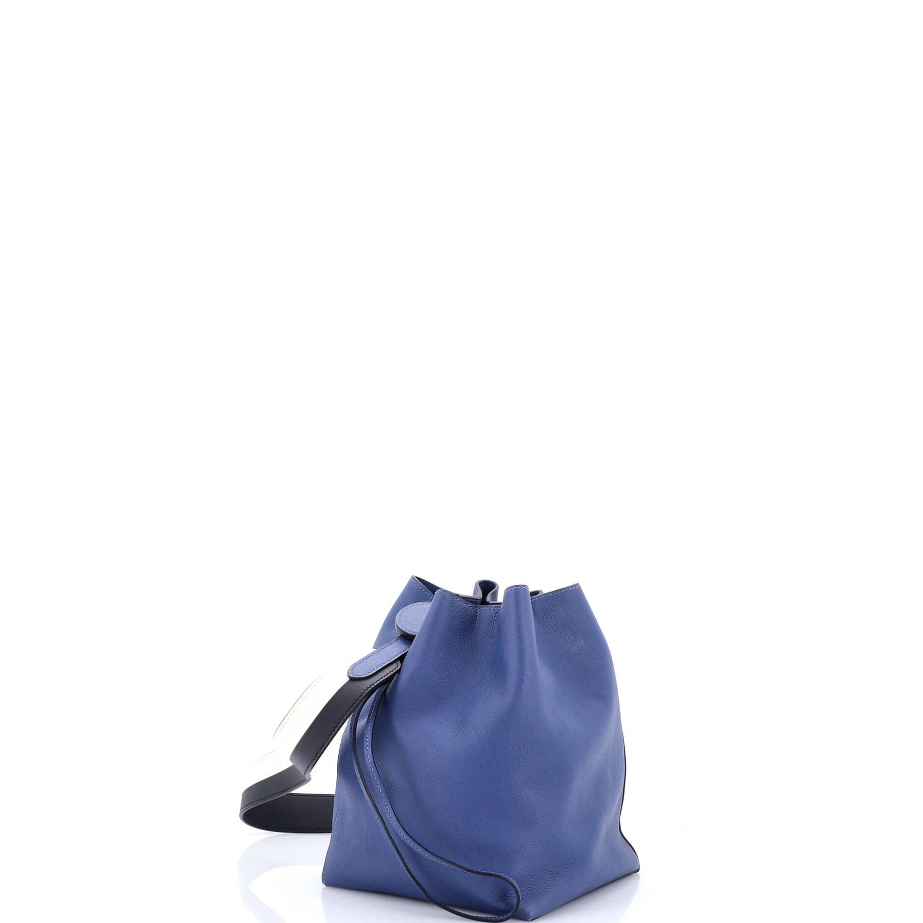 Pre-Owned Hermes Licol Bag Evercolor 17, Alternate, color, Bleu Brighton