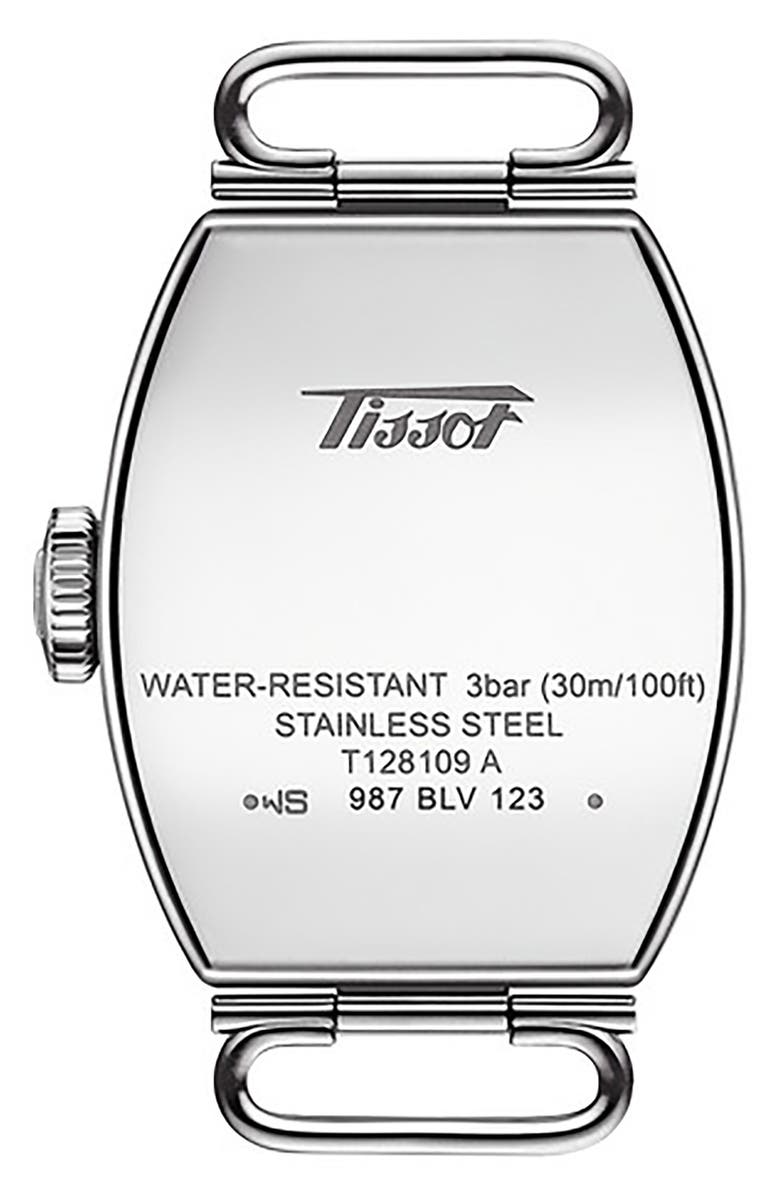 Tissot Heritage Tonneau Leather Strap Watch, 22mm, Alternate, color,