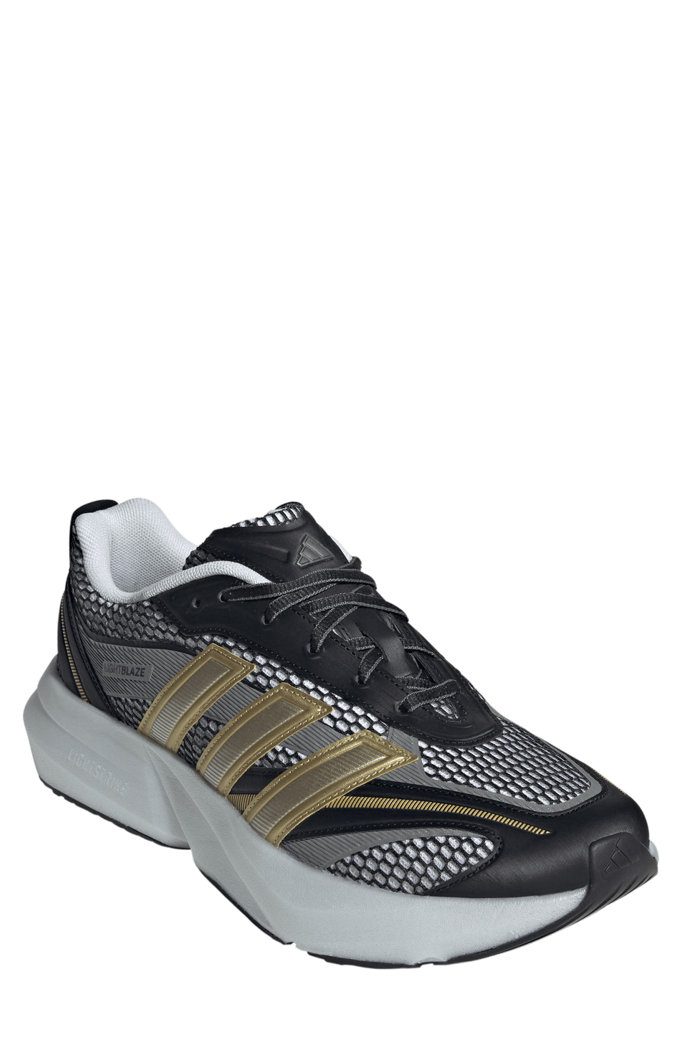 adidas Lightblaze Glow Sneaker, Main, color, Core Black/ Matte Gold/ White