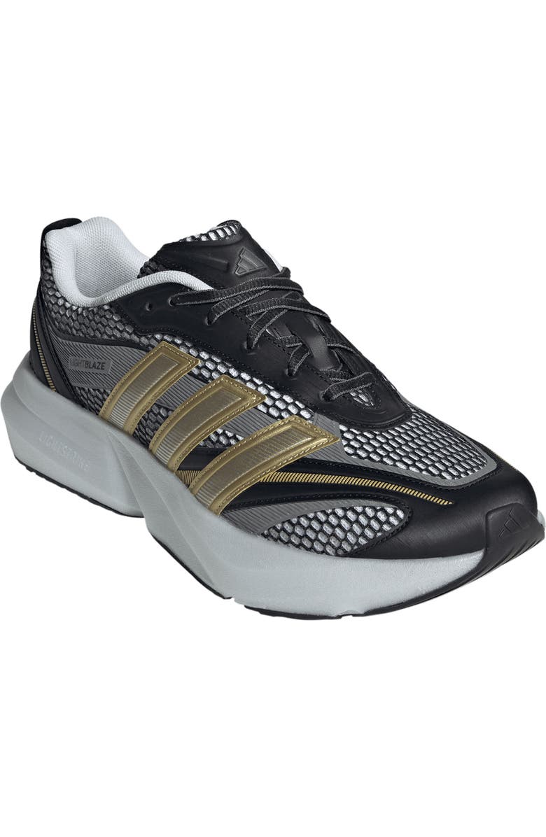 adidas Lightblaze Glow Sneaker, Main, color, Core Black/ Matte Gold/ White