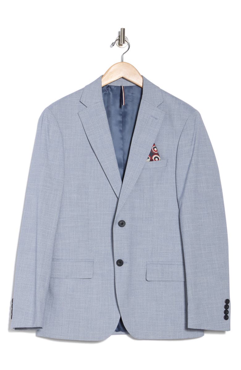 Ben Sherman Light Blue Microcheck Blazer, Alternate, color, 