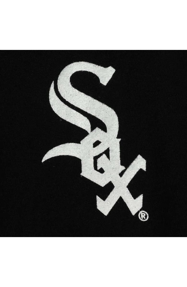 New Era Girls Youth New Era Black Chicago White Sox Henley Tank Top, Alternate, color, Black