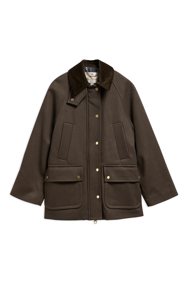 Bedale Wool Blend Coat, Alternate, color, OLIVE / SHADOW CLASSIC