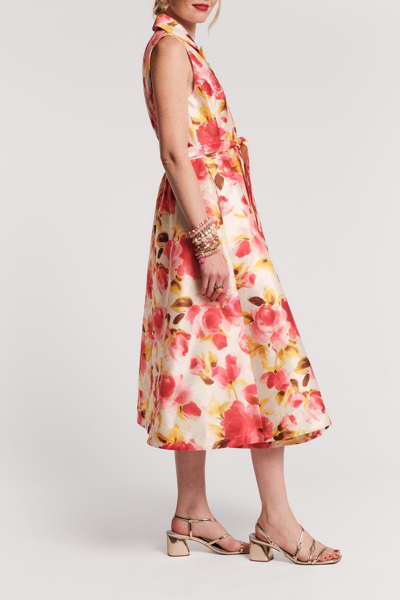 Lucia Wrap Dress English Rose, Alternate, color, Oyster/Pink/Multi
