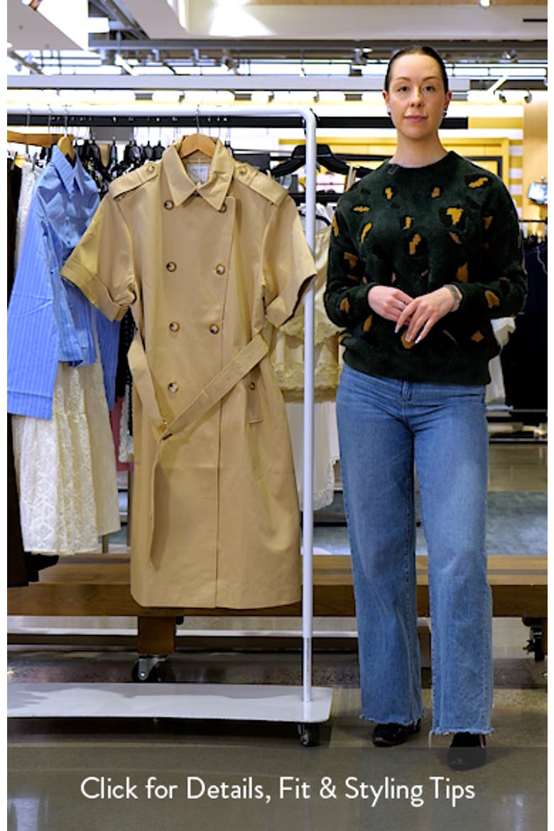 Dust & Daring Short Sleeve Cotton Blend Trench Coat video