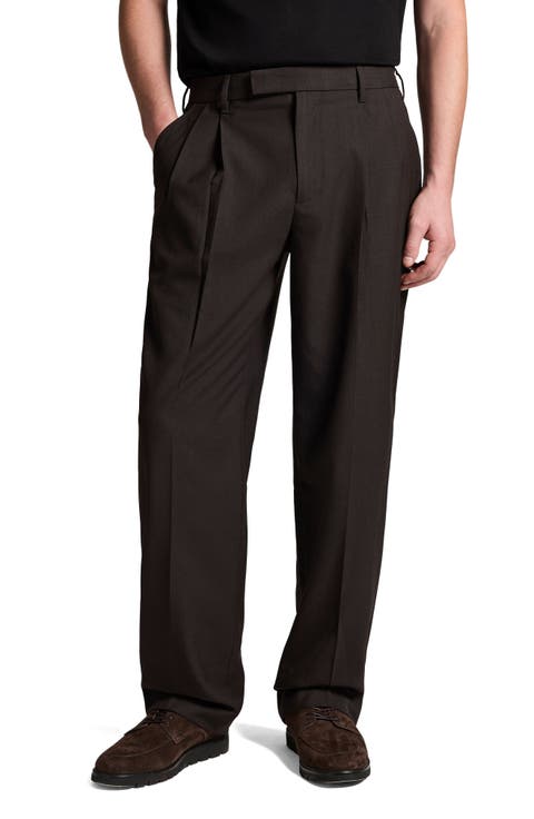 Louie Double Pleated Refined Twill Trousers