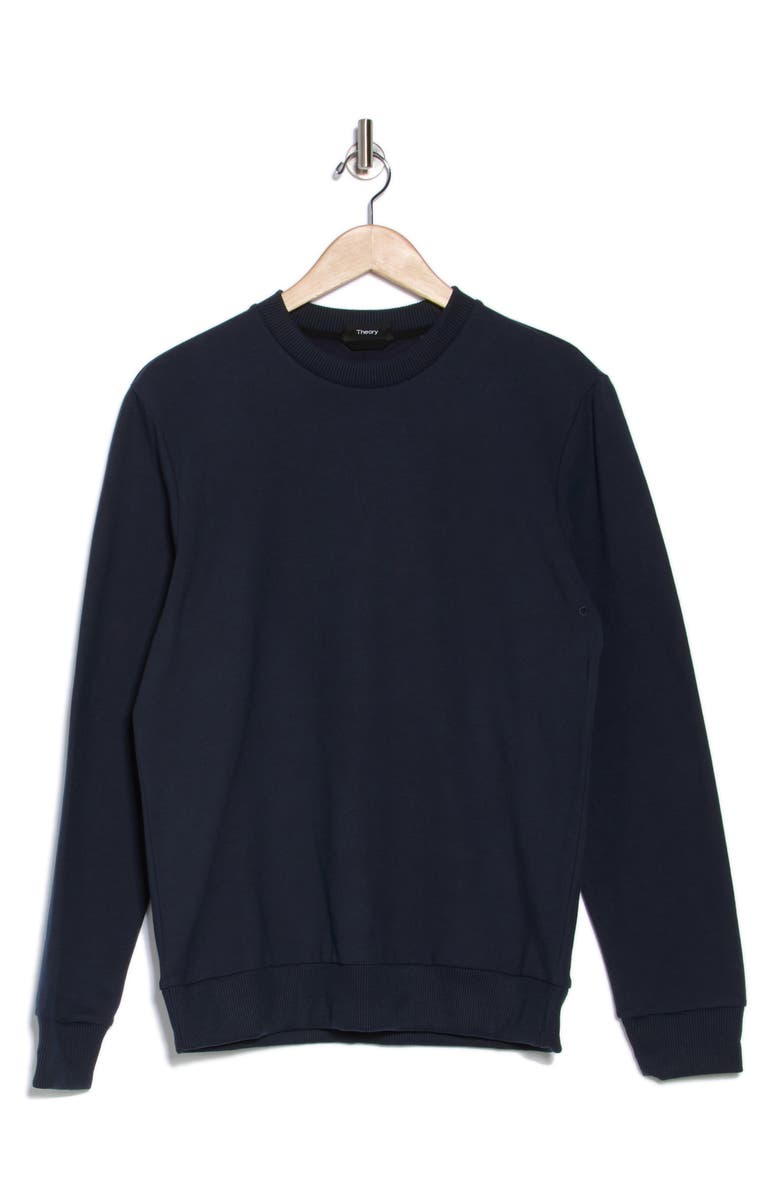 Theory Essential Fleece Sweatshirt, Alternate, color, Baltic