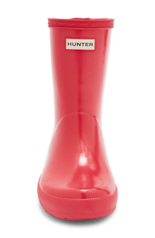 Hunter Kids' First Gloss Waterproof Rain Boot In Red