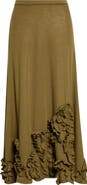 Ulla Johnson Heloise Ruffle Wool Midi Skirt