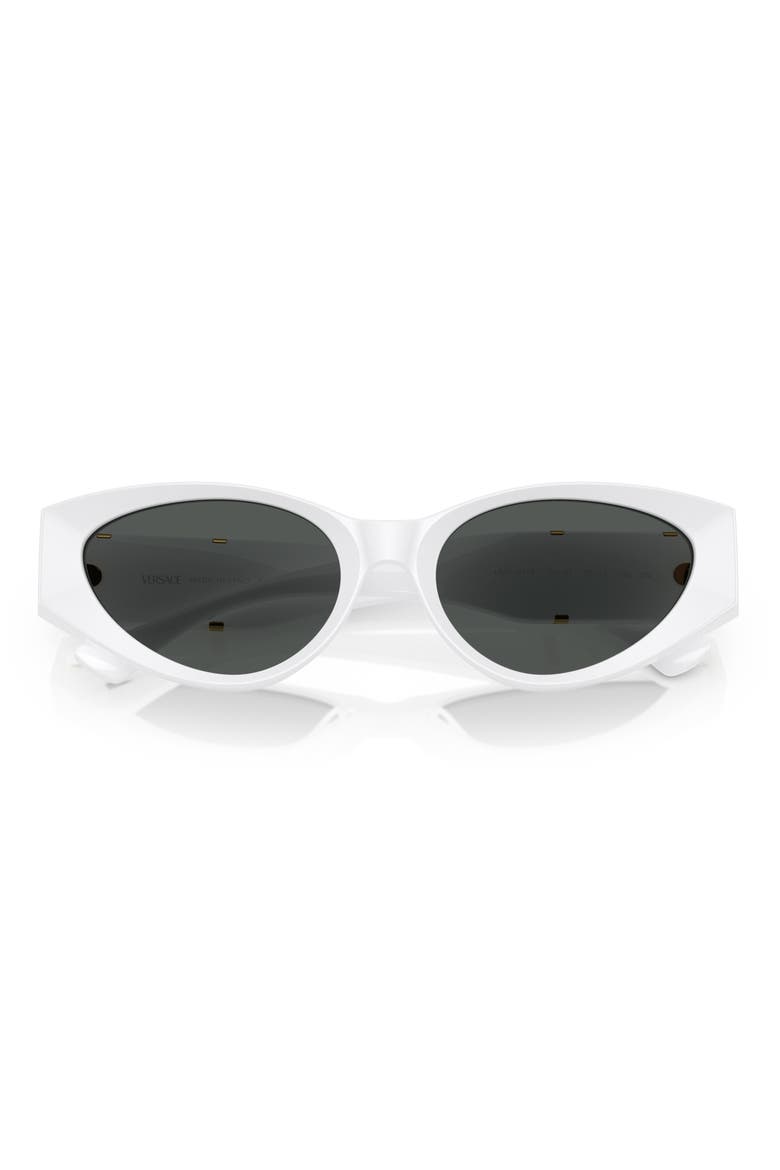 55mm Cat Eye Sunglasses, Alternate, color, WHITE