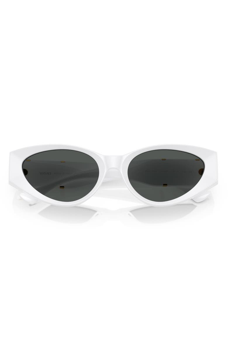 Versace 55mm Cat Eye Sunglasses, Alternate, color, White