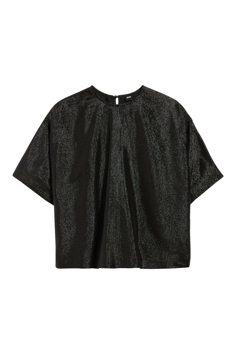 Bacres Metallic Top, Alternate, color, BLACK