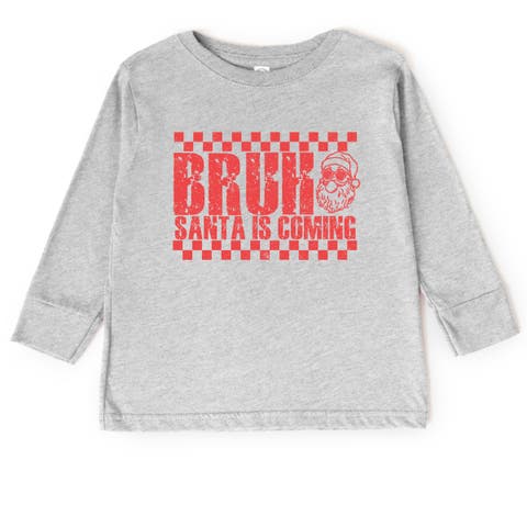 Bruh Santa is Coming Long Sleeve Tee (Toddler)