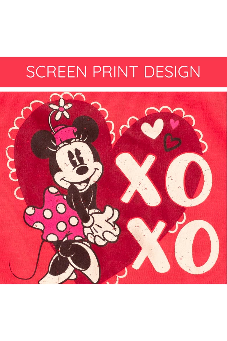 Mickey Mouse & Friends Holiday Short Sleeve Bodysuit, Alternate, color, Bright Red Minnie