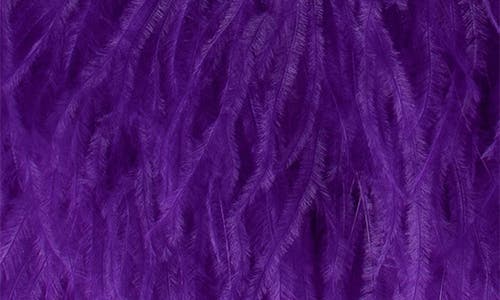 Olga Berg Penny Feathered Frame Bag In Purple