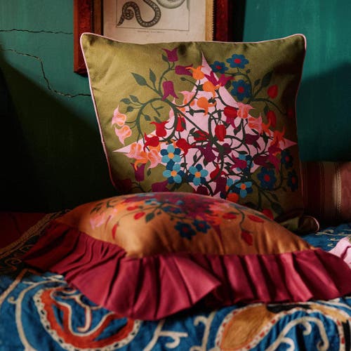 Sophie Williamson Design Square Pillow Cover In Green