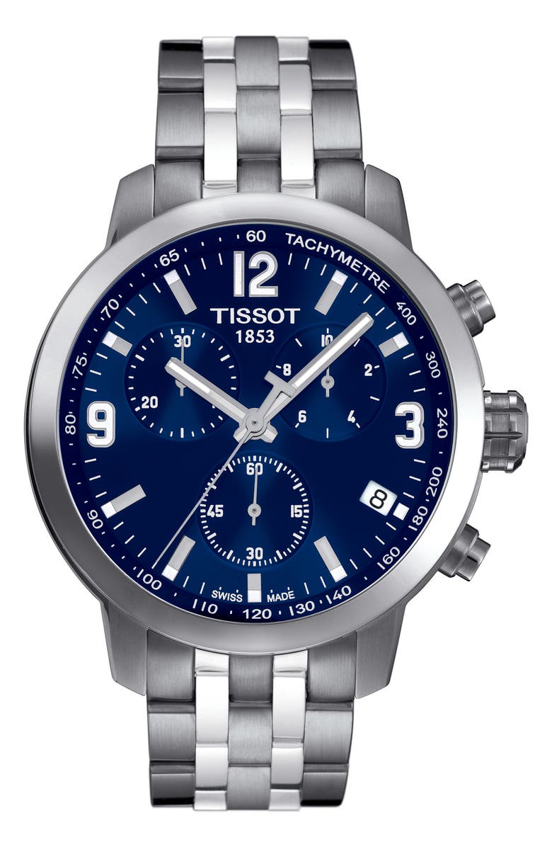 Tissot PRC200 Chronograph Bracelet Watch, 42mm, Main, color, 