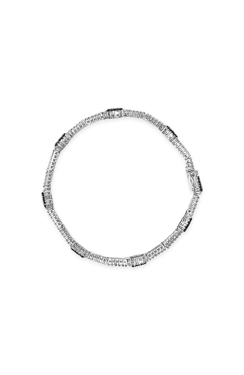 Haus of Brilliance 18K Gold 2 3/4 Ct Diamond & Sapphire Double Row Link Bracelet, Alternate, color, White