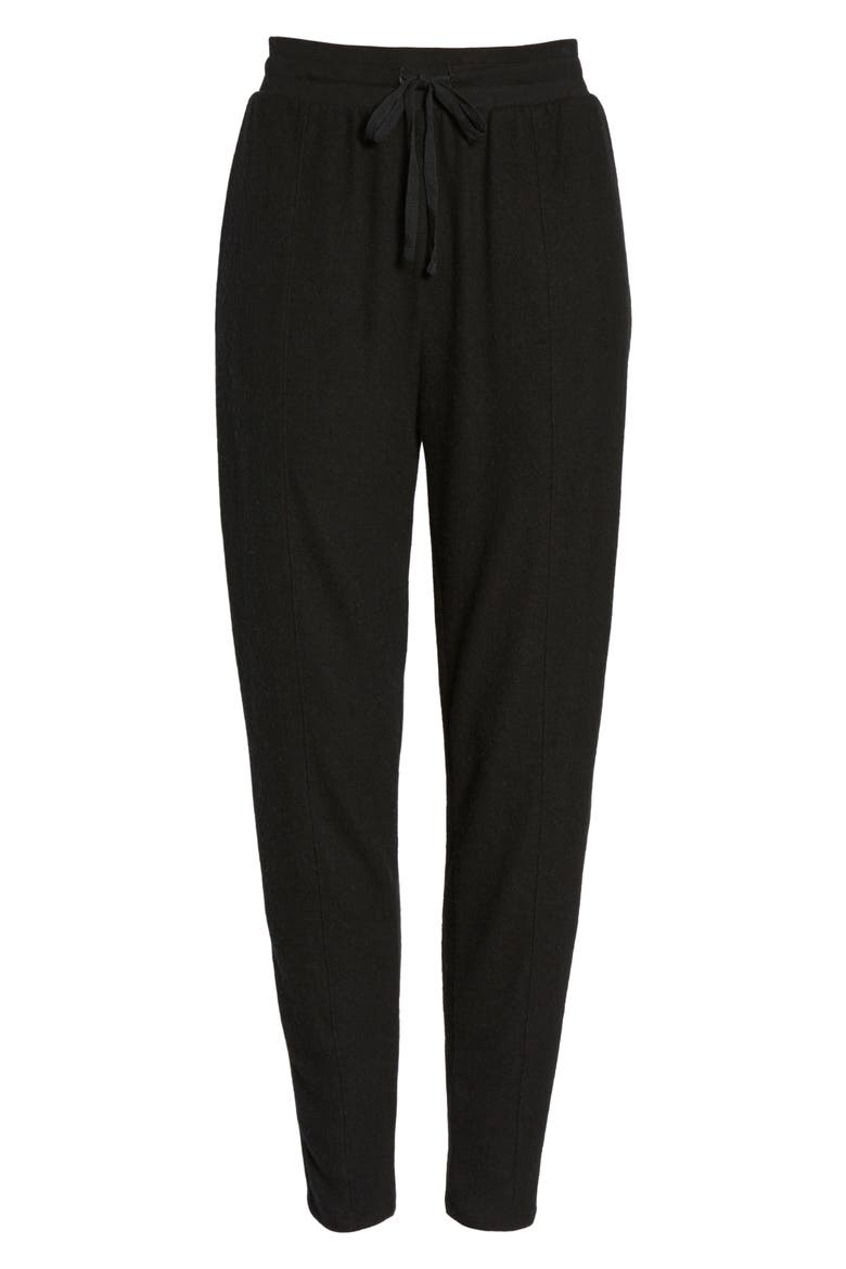 Hacci Knit Joggers, Alternate, color, BLACK