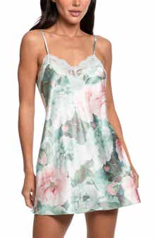 Gracie Lace Trim Satin Chemise