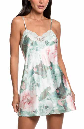 Gracie Lace Trim Satin Chemise