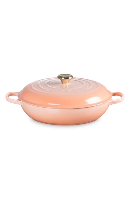 Le Creuset Signature 5 Quart Enameled Cast Iron Braiser In Peche
