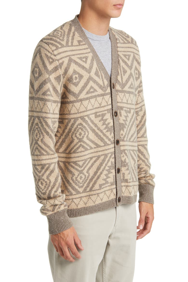 Duran Jacquard Cardigan, Alternate, color, KHAKI FOLIAGE NEP
