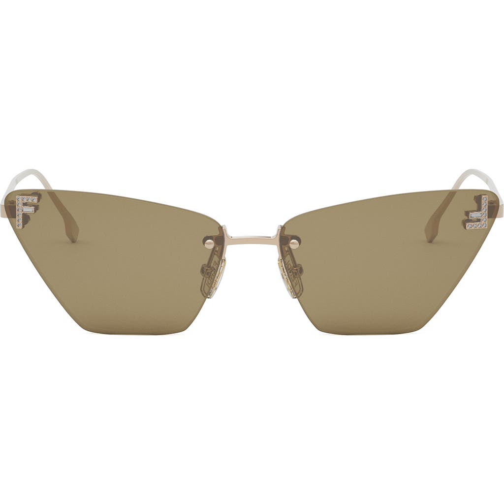 FENDI FENDI FIRST CRYSTAL 57MM CAT EYE SUNGLASSES