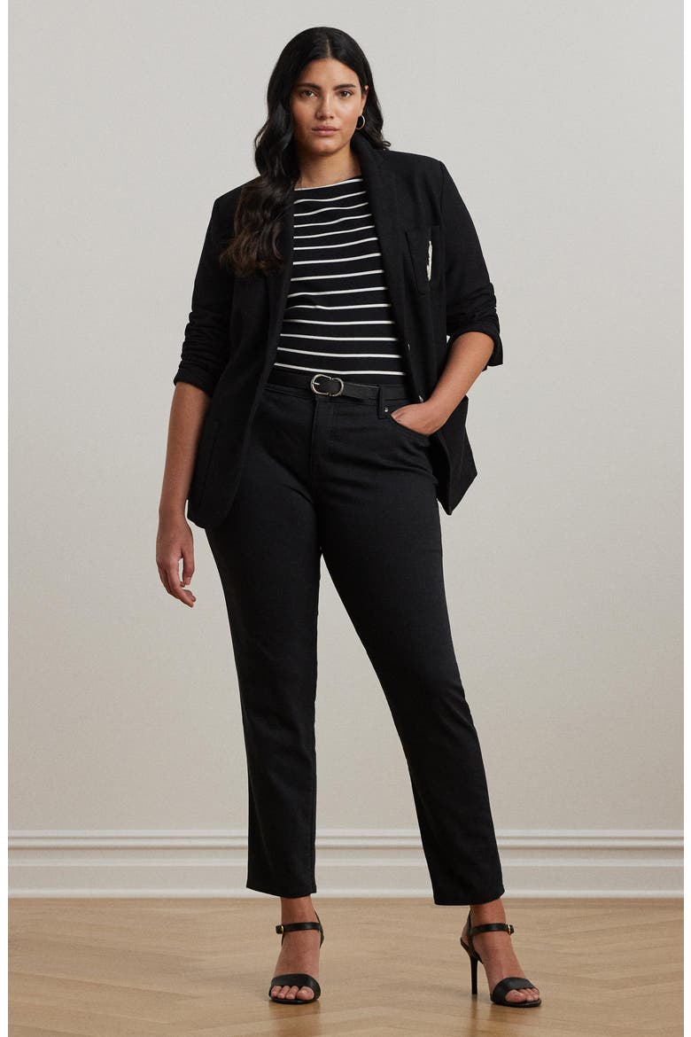 Straight Leg Jeans, Alternate, color, BLACK