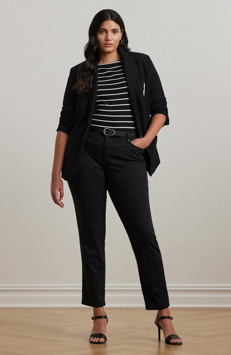 Lauren Ralph Lauren Straight Leg Jeans, Alternate, color, Black