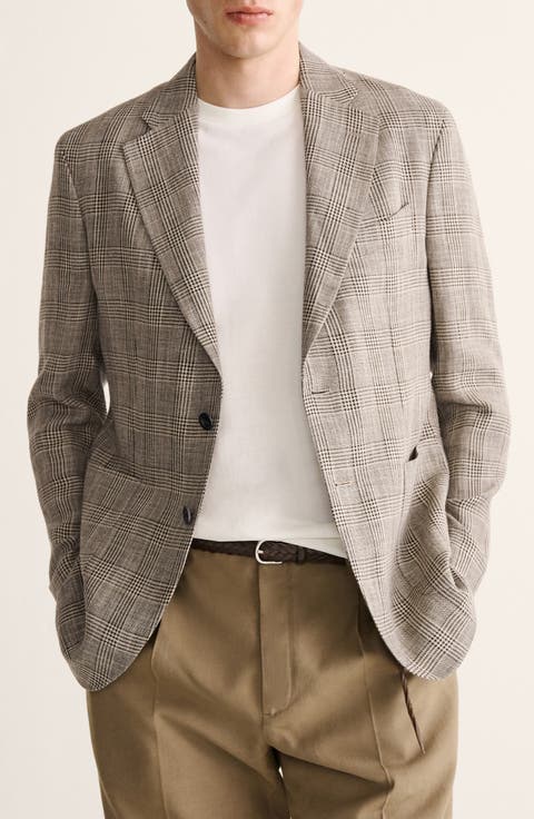 Slim Fit Prince of Wales Check Sport Coat
