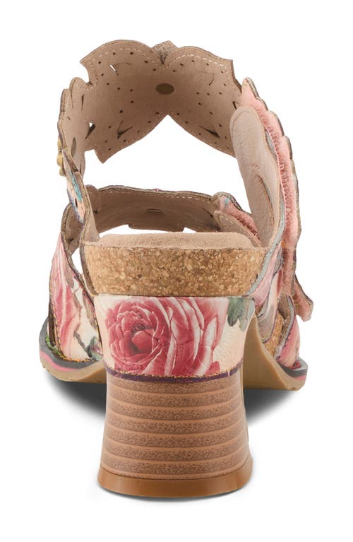L'artiste By Spring Step Radiating Sandal In Peach Multi