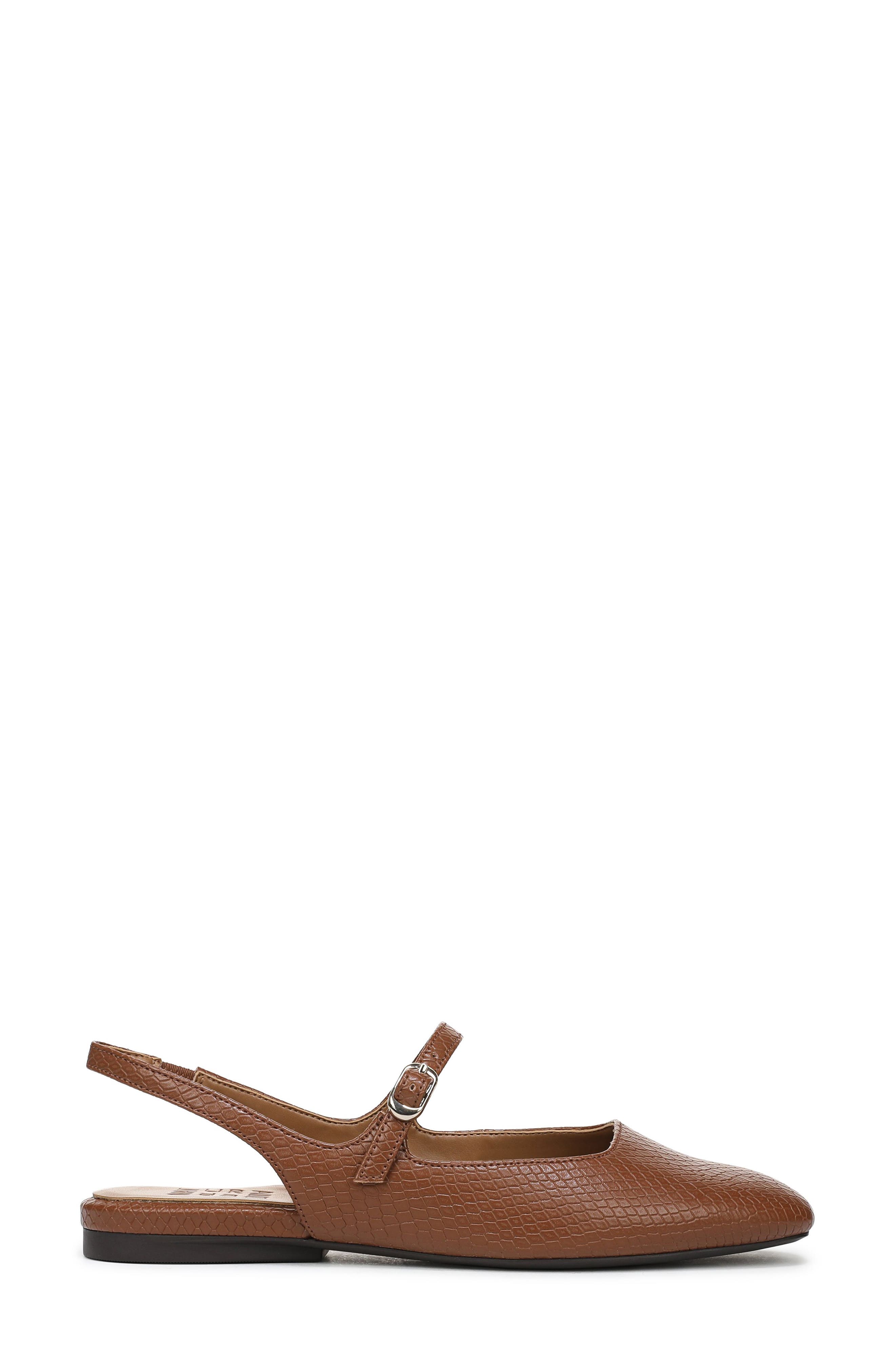 Naturalizer Anikka Flat, Alternate, color, Walnut Brown Faux Leather