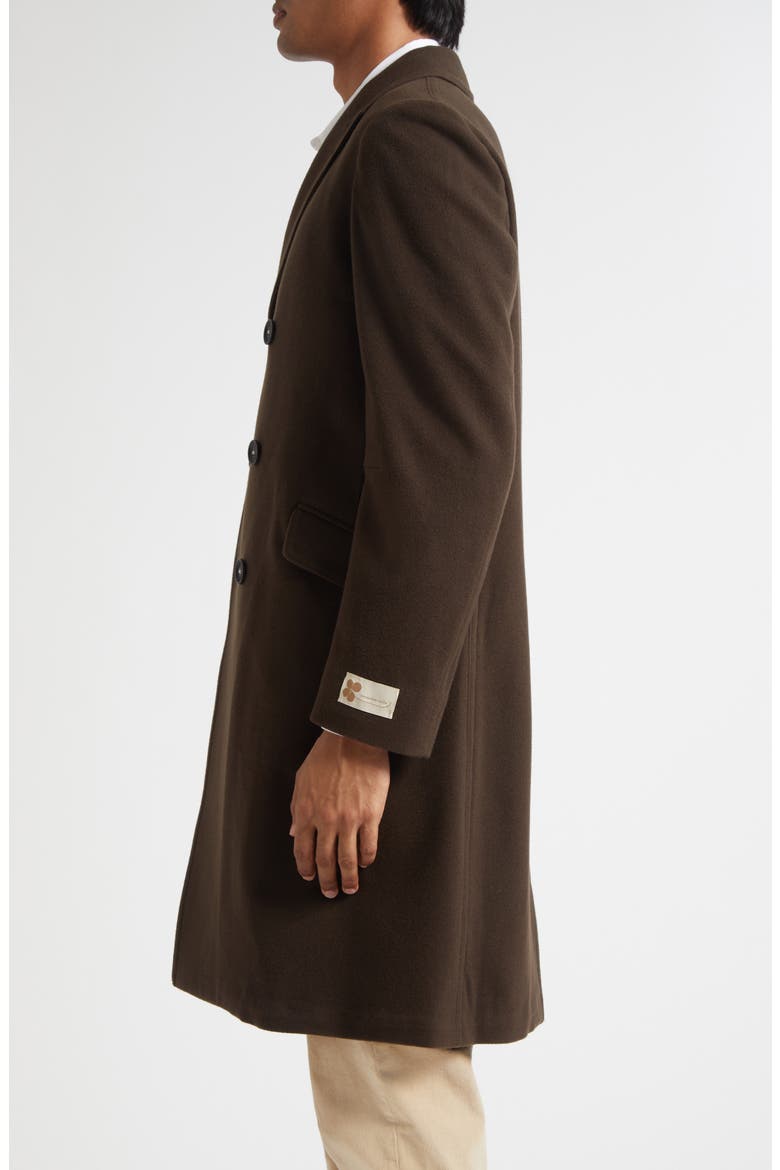 Dodge Double Breasted Virgin Wool Coat, Alternate, color, CAFFE