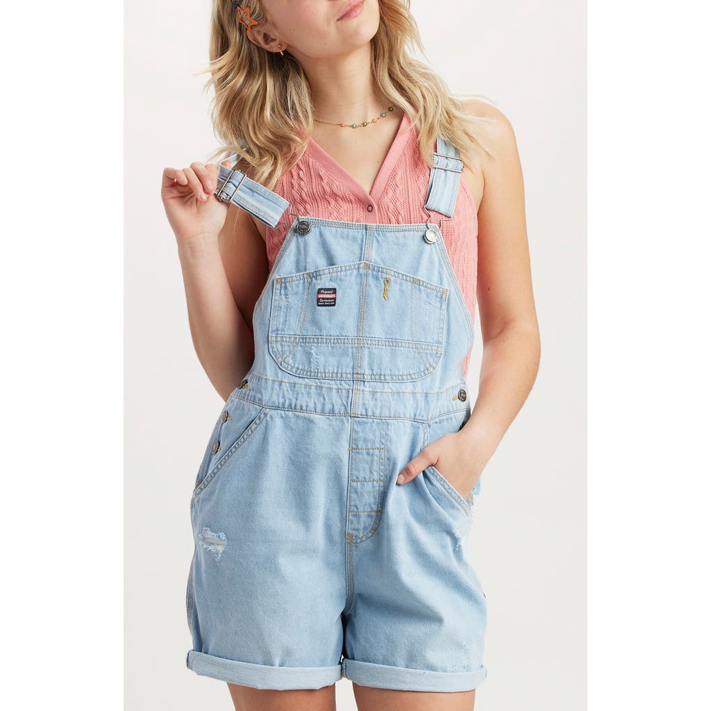 Unionbay Mario Denim Shortalls In Big Sur Blue