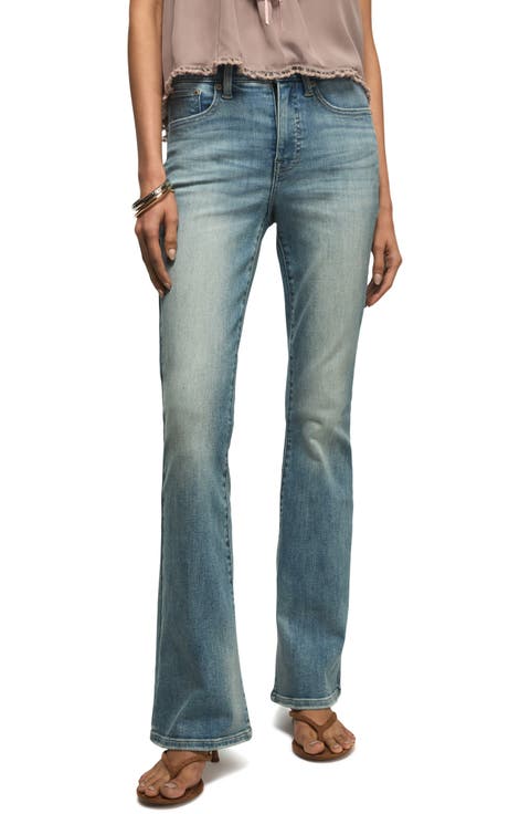 Stevie High Waist Flare Jeans (Here We Go Indigo Wash)