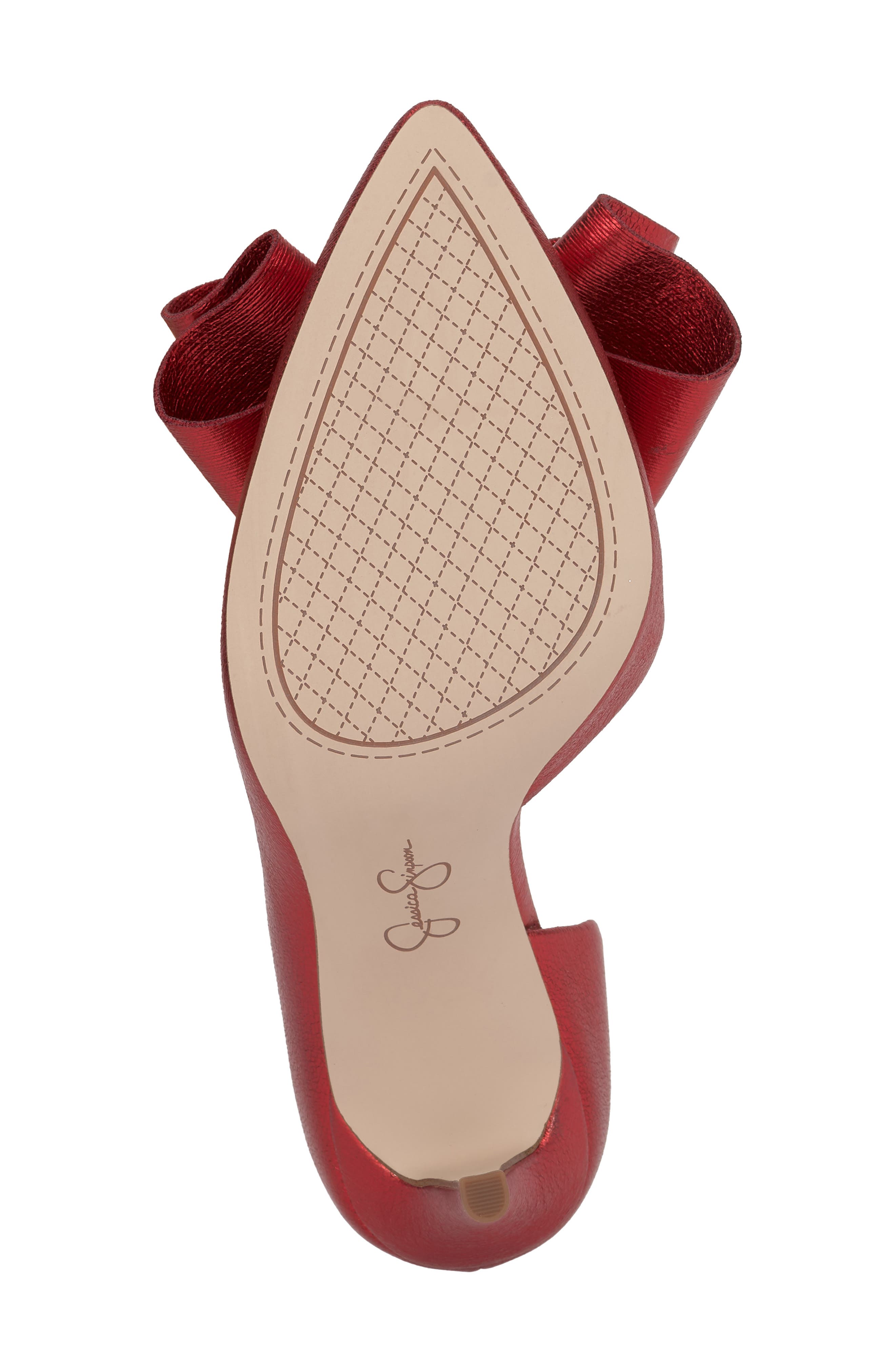 Penari Pointed Toe Half d'Orsay Pump, Alternate, color, RED MUSE02