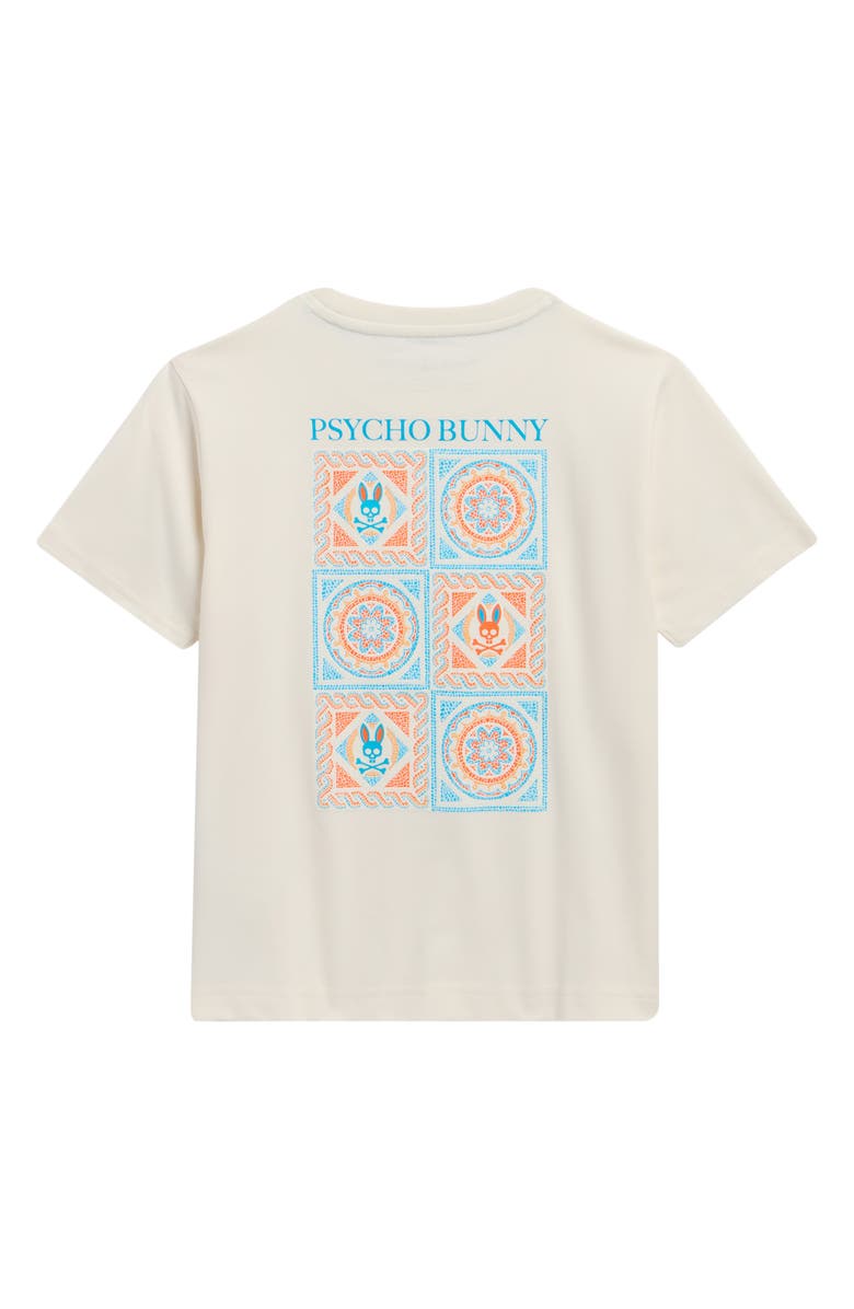 Psycho Bunny Kids' Frank Back Pima Cotton Graphic T-Shirt, Alternate, color, Pristine