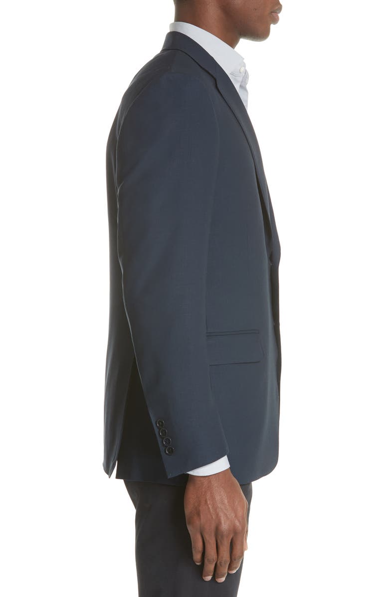 Canali Classic Fit Water Resistant Navy Wool Blazer, Alternate, color, Navy
