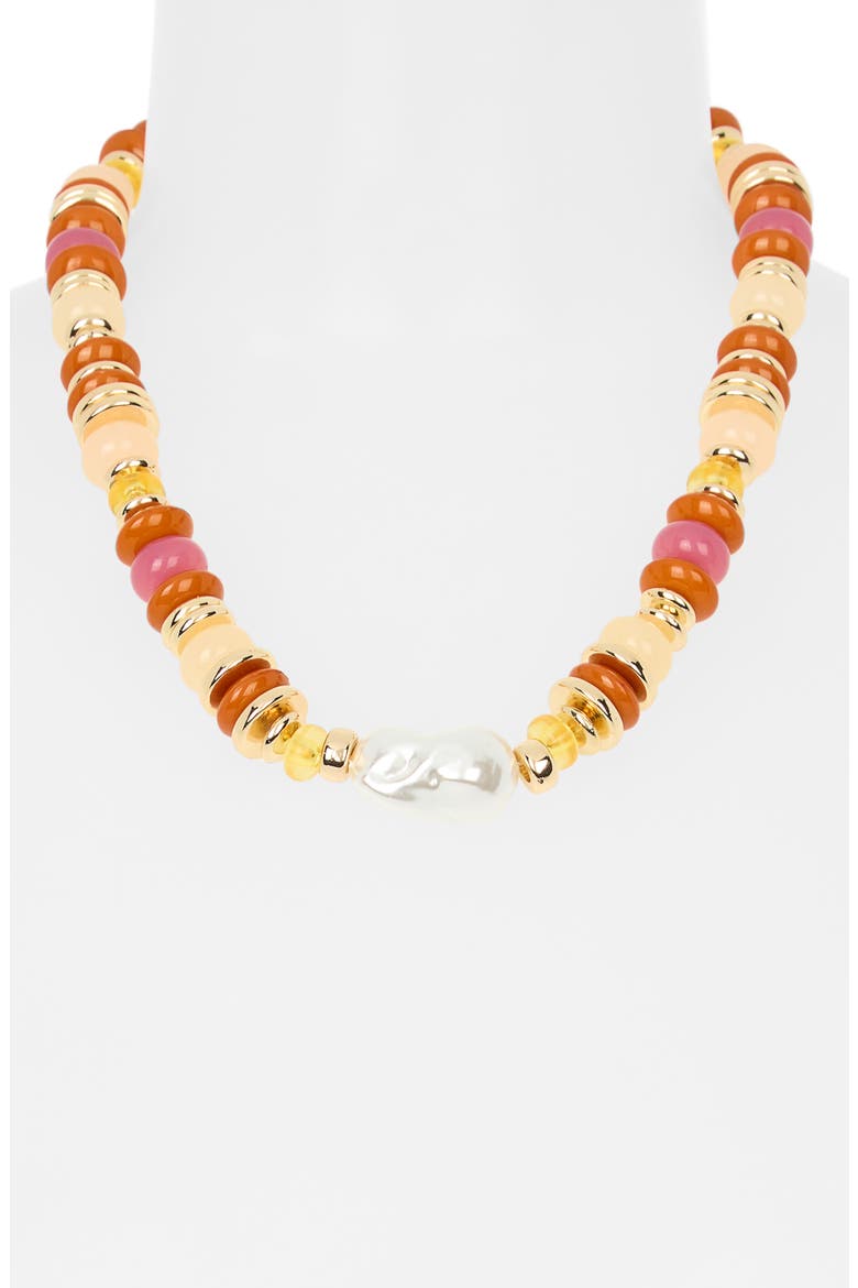 Beaded Necklace, Alternate, color, ORANGE COMBO