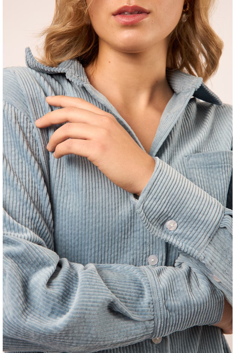 The Odyssey Relaxed Button-Up Corduroy Shirt, Alternate, color, BLUE