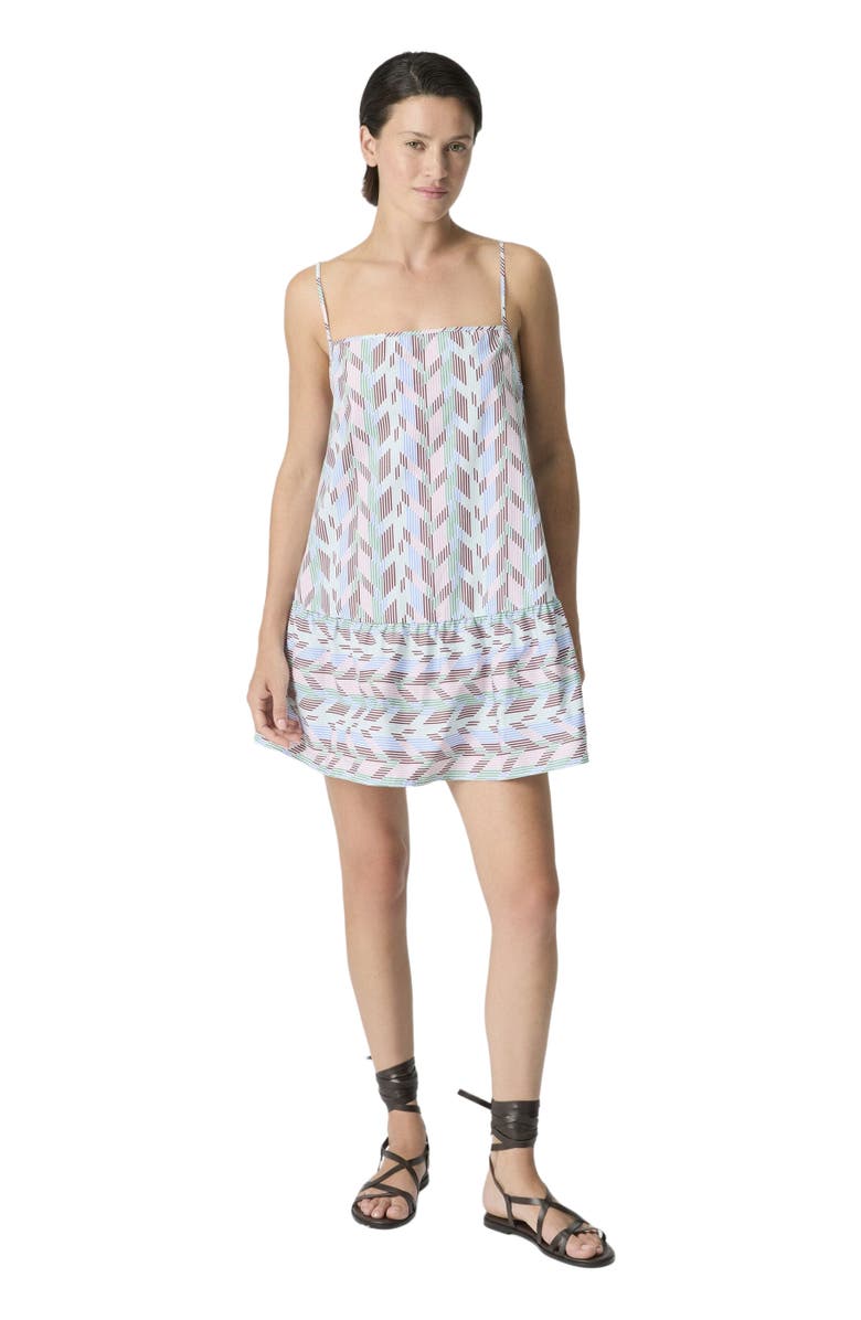 Missoni Wide Mini Cover-up Dress In Printed Cotton Poplin, Main, color, Multicoloured
