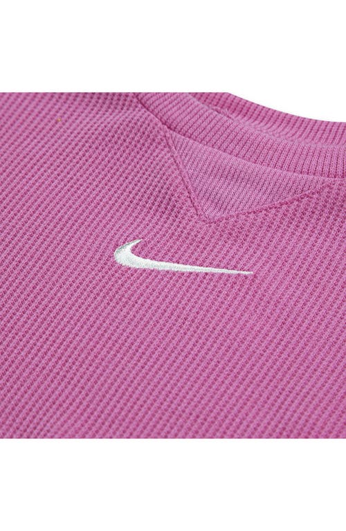 Nike Essentials Scooter Sweatshirt, Shorts & Bodysuit Set In Pink