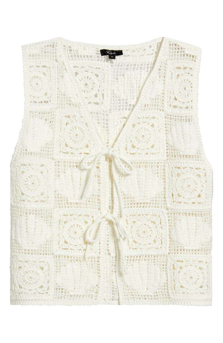 Rails Paz Crochet Stitch Sleeveless Tie Front Top, Alternate, color,