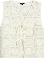 Rails Paz Crochet Stitch Sleeveless Tie Front Top