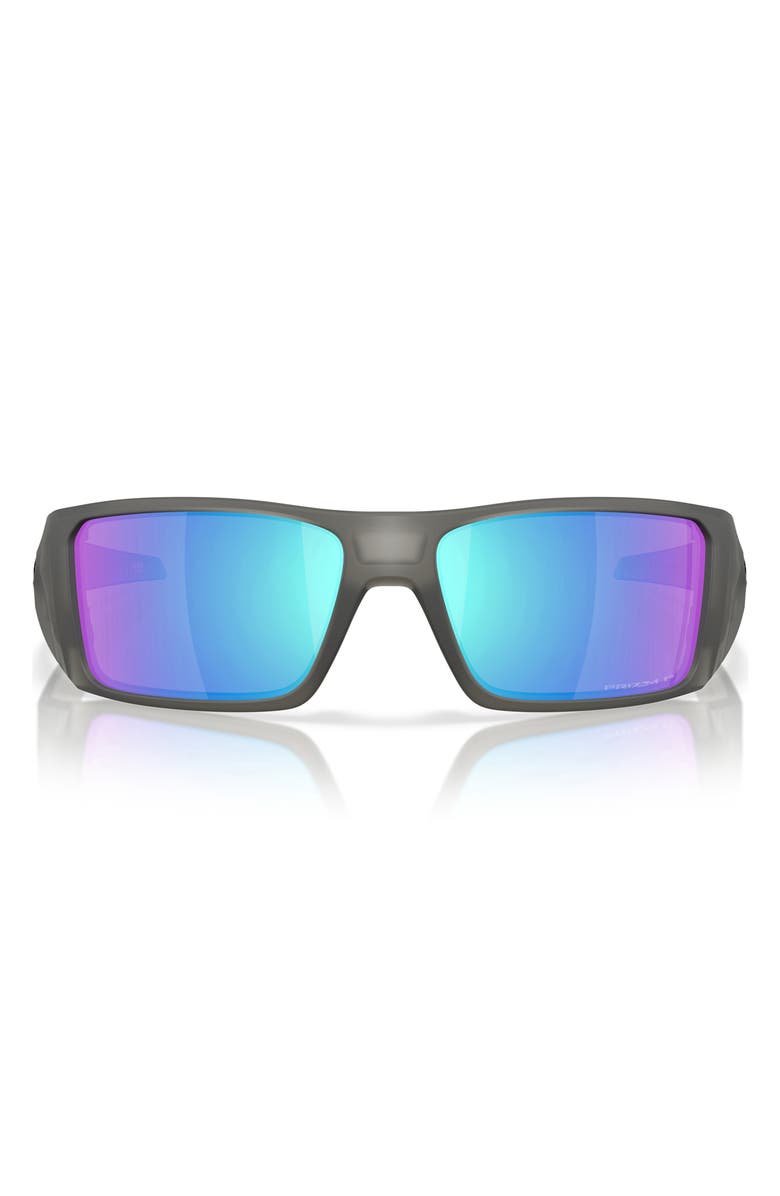 Oakley Heliostat 61mm Prizm<sup>™</sup> Polarized Rectangular Sunglasses, Main, color, Saphire