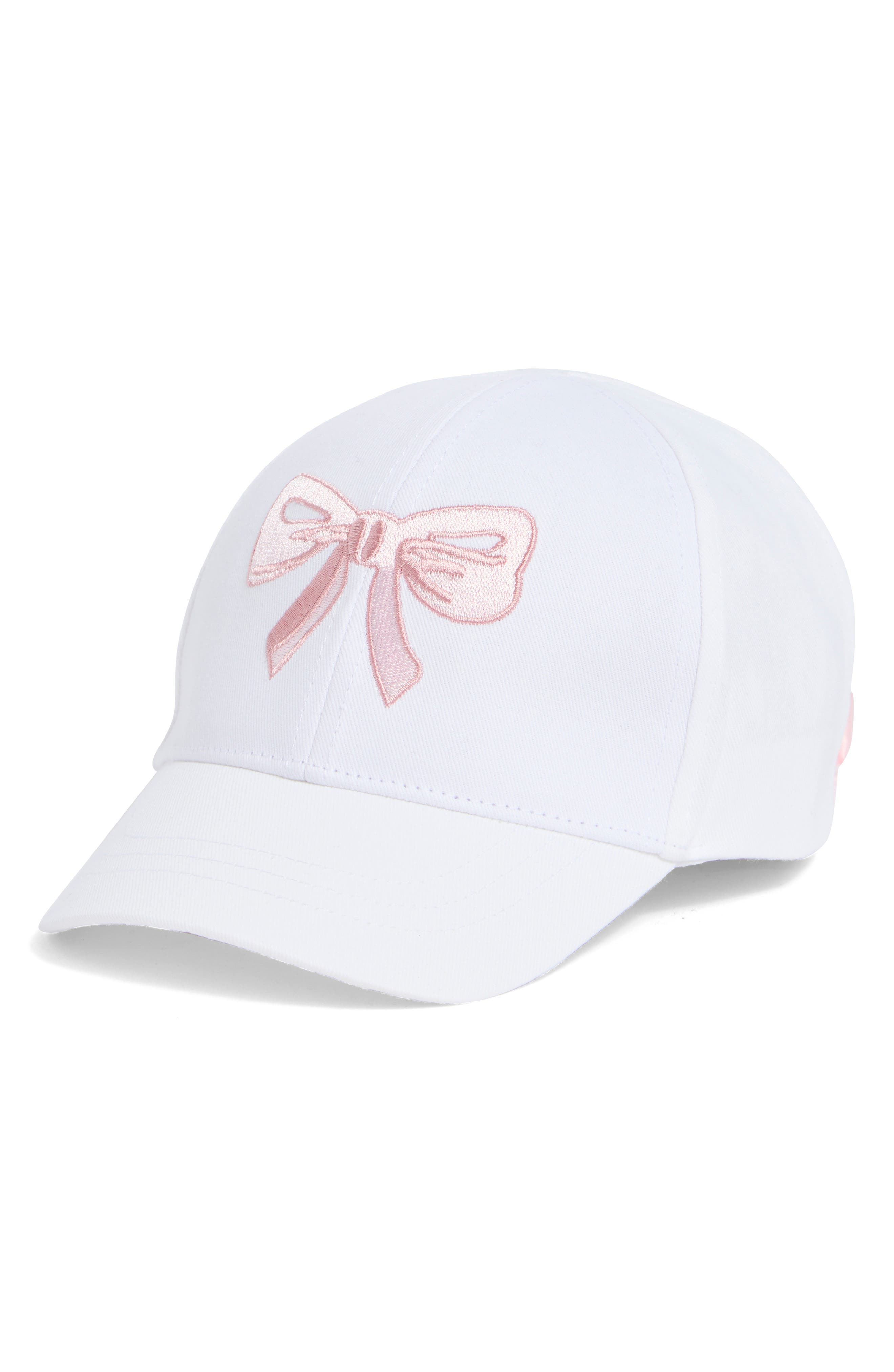 Toby Babies'  Bow Embroidered Baseball Cap In White