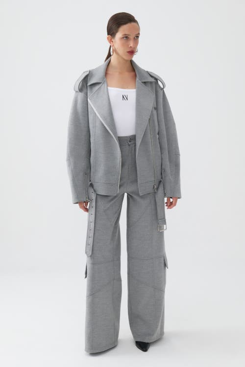 Nocturne Oversized Double-breasted Coat In Grey