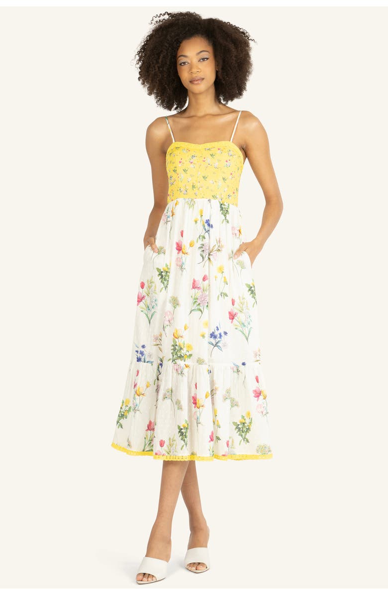 Super Natural by Secret Mission Finley Dress, Main, color, Yellow Vintage With Border