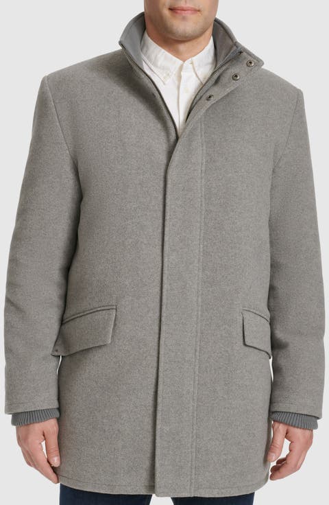 Stand Collar Wool Blend Car Coat